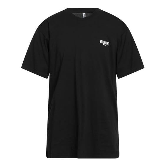 Schwarzes T-Shirt mit Moschino-Schwimmlogo - Image 1
