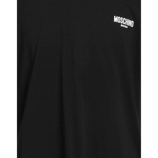 Schwarzes T-Shirt mit Moschino-Schwimmlogo - Image 4