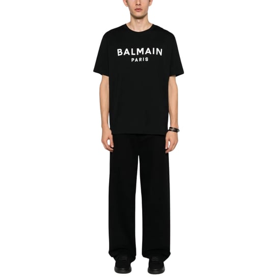 Balmain Paris - Schwarzes T-Shirt mit auffälligem Markenlogo - Image 2