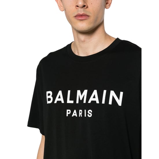 Balmain Paris - Schwarzes T-Shirt mit auffälligem Markenlogo - Image 4