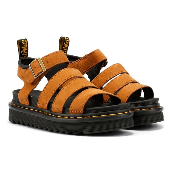 Dr. Martens Blaire Tumbled Nubuck Nubuk Damen Braun Sandalen - Image 1