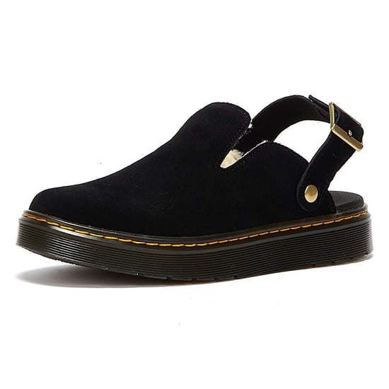 Einkaufen Für Carlson Eh Wildlederimitat-Sandalen Mit Schwarzen Kunstpelzfutter. - Image 4