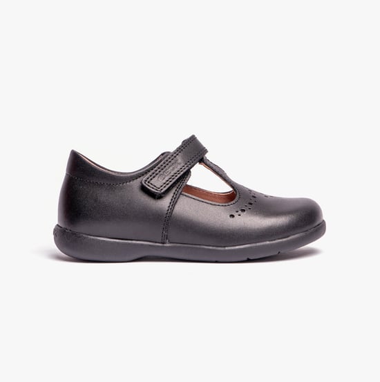 Geox Naimara G B Mädchen Leder Schnürschuhe Schwarz - Image 1