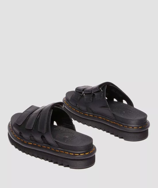 Dr. Martens Raine Athena Damen Schwarze Lederschlappen - Image 5