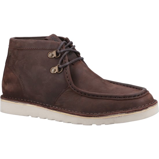 Hush Puppies Oswald Leder Herren Stiefel in Braun - Image 1