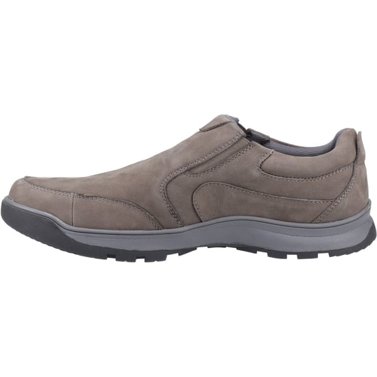 Hush Puppies Jasper Leder Herren Graue Nubuk Mokassins Schuhe - Image 4