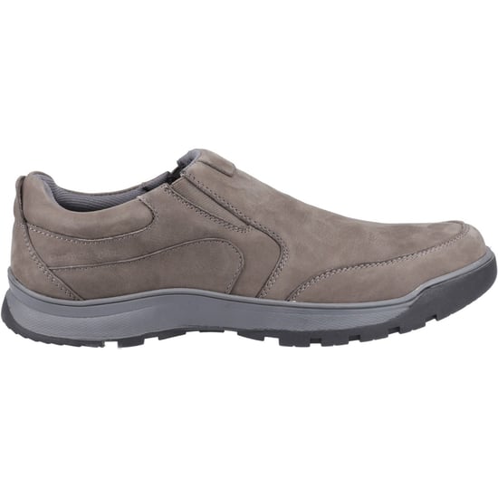 Hush Puppies Jasper Leder Herren Graue Nubuk Mokassins Schuhe - Image 5