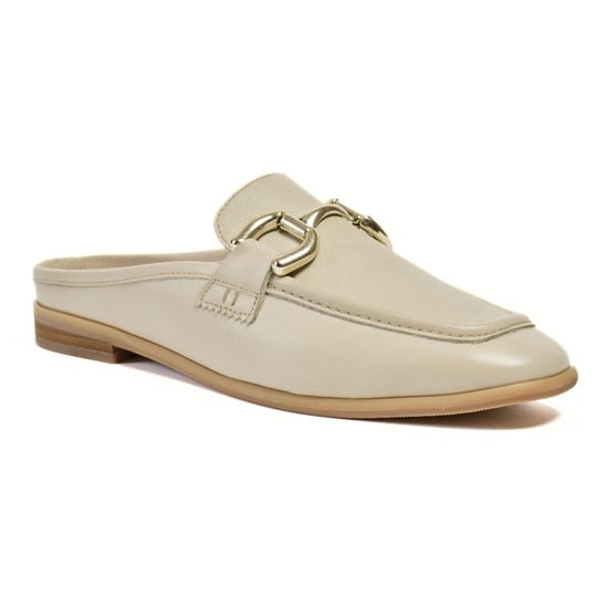 Pod Mila Leder Damen Taupe Mules - Image 1