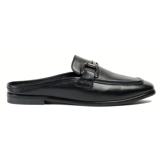 Pod Mila Leder Damen Schwarze Pantoletten - Image 4