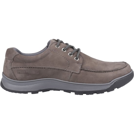 Hush Puppies Tucker Schnür-Leder Herren Grau Nubuk Schnürschuhe - Image 5