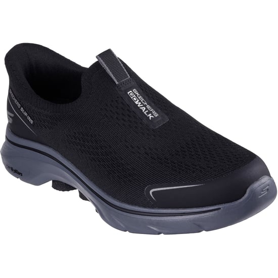 Skechers GO WALK 7 Easy On Evolution Textil Herren Schwarz/Grau Sneaker - Image 1