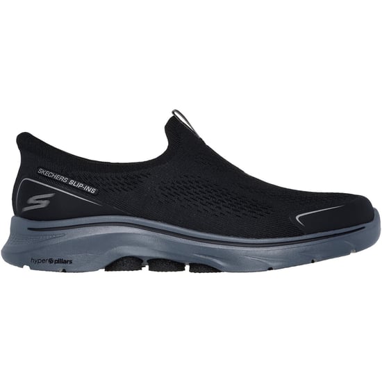 Skechers GO WALK 7 Easy On Evolution Textil Herren Schwarz/Grau Sneaker - Image 5