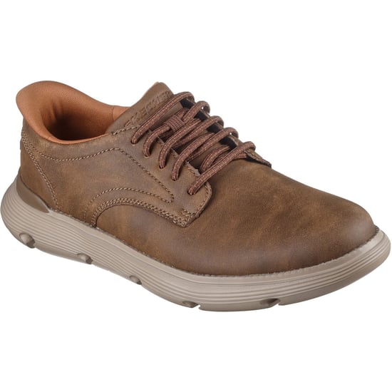 Skechers Garza Duran Leder Herren Taupe Sneakers - Image 1