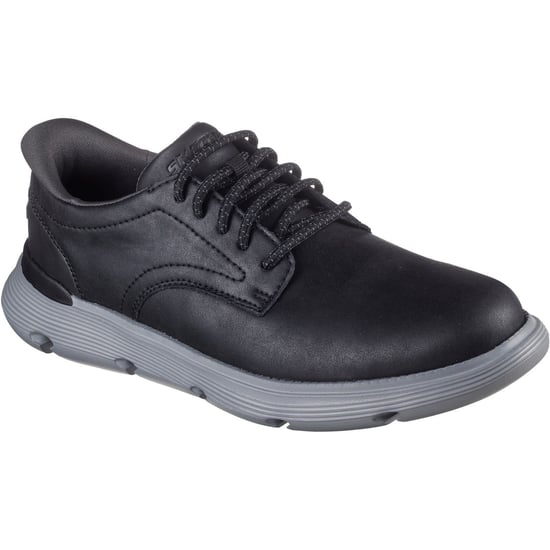 Skechers Garza Duran Leder Herren Schwarz Trainingsschuhe - Image 1