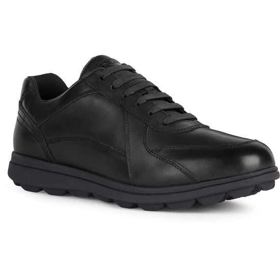 Geox U SPHERICA EC12 Leder Rindsleder Vollnarben Herren Schwarz Sportschuhe - Image 1
