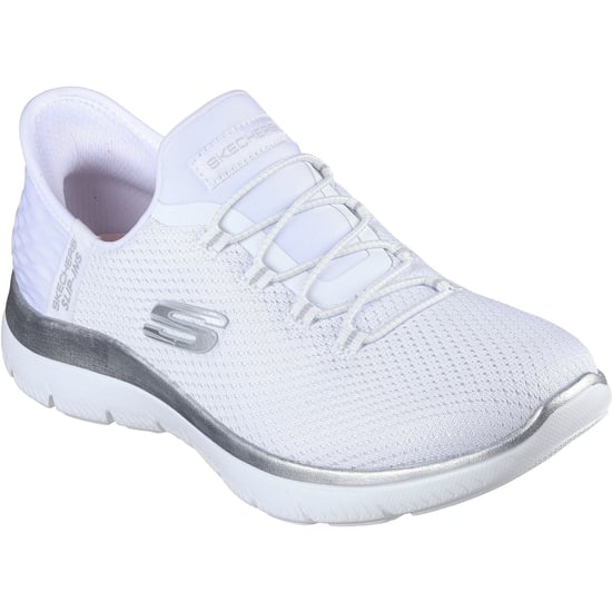 Skechers Summits Diamond Dream Textil Damen Weiß/Silber Sneaker - Image 1