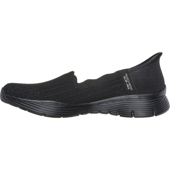 Skechers Seager Believe It Textil Damen Schwarz Sneakers - Image 4