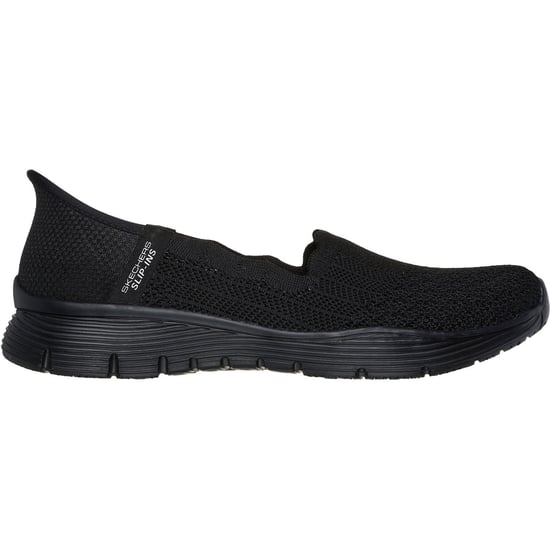 Skechers Seager Believe It Textil Damen Schwarz Sneakers - Image 5
