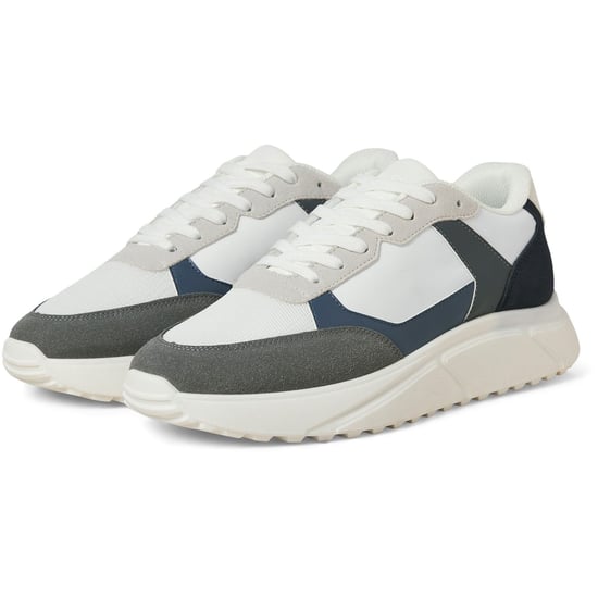 Jack & Jones Aspire Runner Polyurethan Herren Weiß Castlerock/Navy Blazer Sneakers - Image 1