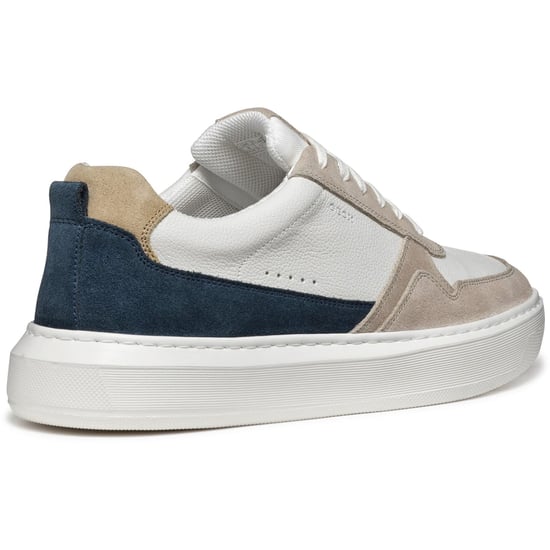 Geox U DEIVEN Leder/Suede Herren Sand/Weiß Sneakers - Image 2