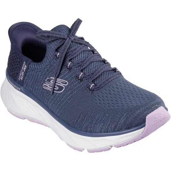 Skechers Edgeride Impression Textil Damen Sneaker Navy/Lila - Image 1