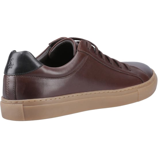 Hush Puppies Colton Leder Herren Kaffee Sneakers - Image 2