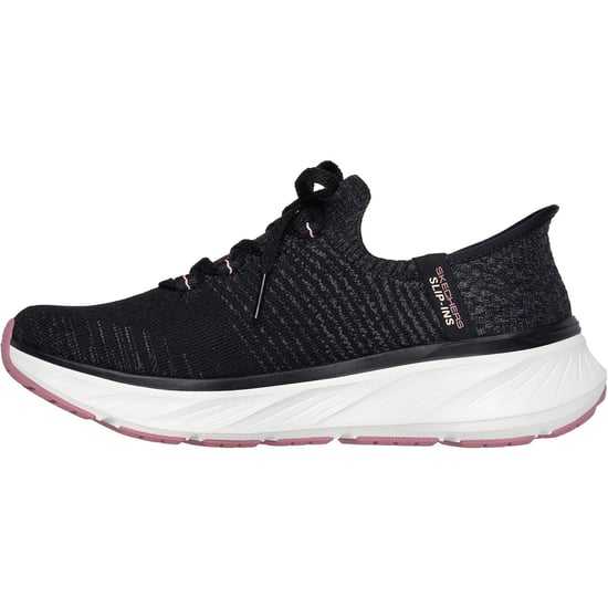 Skechers Edgeride Impression Textil Damen Schwarz/Rosa Sneaker - Image 4