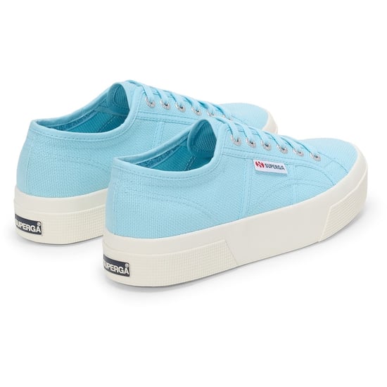 Superga 2740 PLATFORM Baumwoll Damen Sneaker Crystal Azul - Image 2