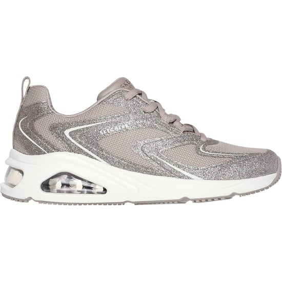 Skechers Tres-Air Uno Glit-Airy Damen Taupe Sneaker - Image 5