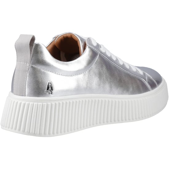 Hush Puppies Harlow Leder Damen Silber Sneaker - Image 2