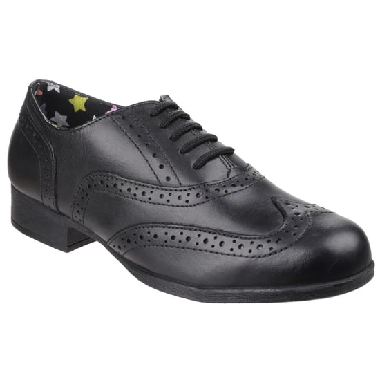 Hush Puppies Kada Junior Leder Mädchen Schwarz Brogues - Image 1
