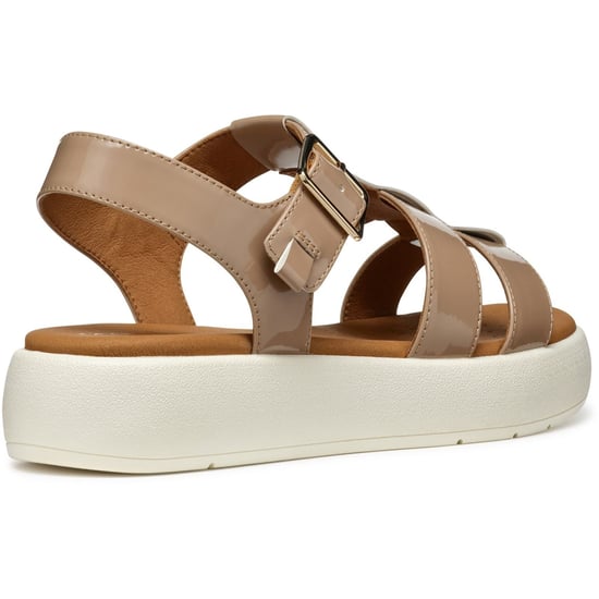 Geox D CAMALEI Synthetische Polyurethan Damen Karamell Sandalen - Image 2