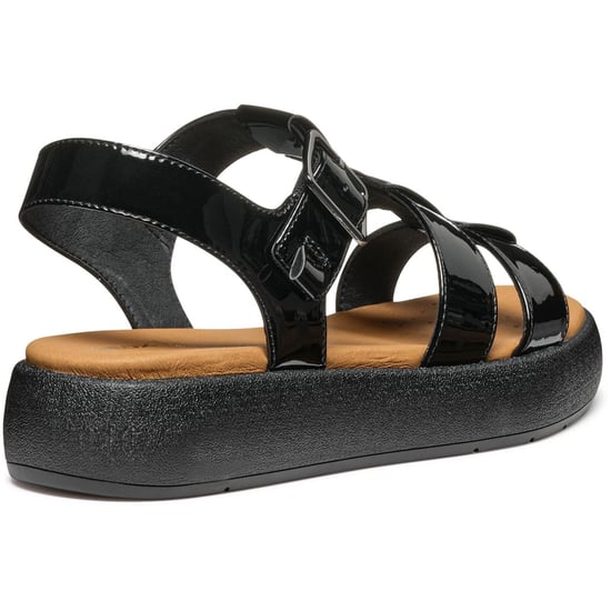 Geox D CAMALEI Synthetische Polyurethan Damen Schwarze Sandalen - Image 2