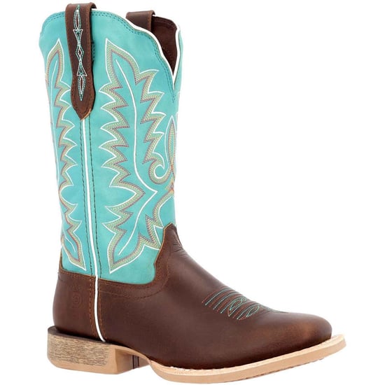 Durango Lady Rebel Pro Leder Damen Stiefel in Bay Brown/Arctic Blue - Image 1