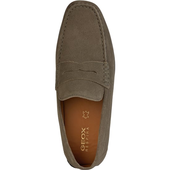 Geox U KOSMOPOLIS + GRIP Leder Herren Taupe Slipper - Image 4