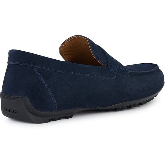 Geox U KOSMOPOLIS + GRIP Leder Herren Slipper in Marineblau - Image 2
