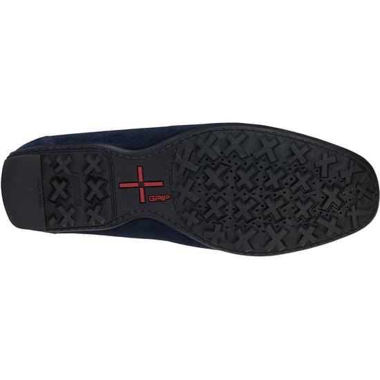 Geox U KOSMOPOLIS + GRIP Leder Herren Slipper in Marineblau - Image 3