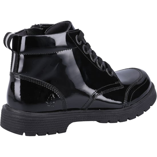 Hush Puppies Jolie Patent JNR Leder Mädchen Stiefel Schwarz - Image 2
