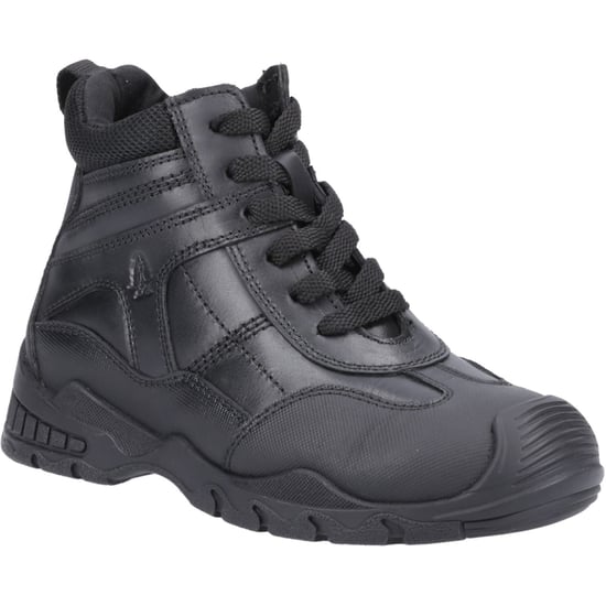 Hush Puppies Titus JNR Leder Jungen Schwarz Stiefel - Image 1