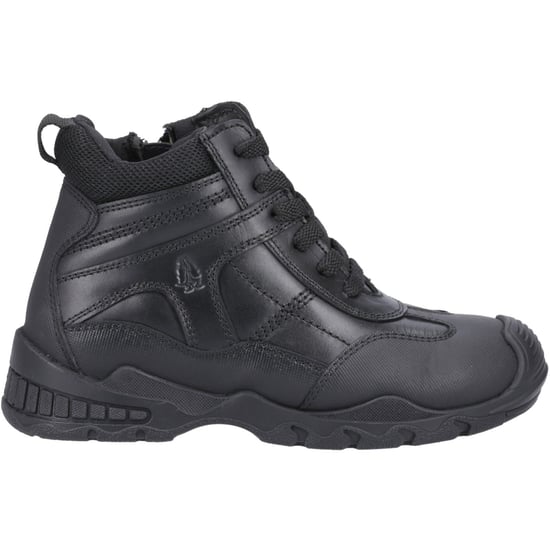 Hush Puppies Titus JNR Leder Jungen Schwarz Stiefel - Image 5