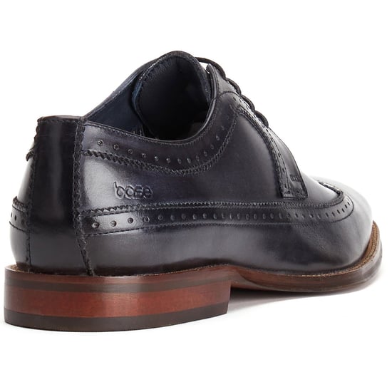 Base London Havisham Leder Herren Derby Schuhe in Marineblau - Image 2