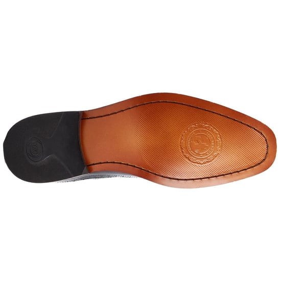 Base London Havisham Leder Herren Derby Schuhe in Marineblau - Image 3