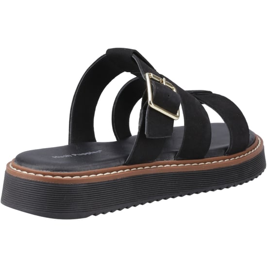 Hush Puppies Celeste Slide Damen Sandalen Aus Schwarzem Leder - Image 2