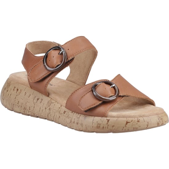 Hush Puppies Alison Leder Damen Sandalen in Tan - Image 1