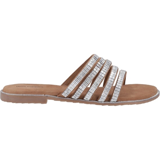 Hush Puppies Paris Riemchensandalen Damen Wildleder Tan/Silber - Image 5