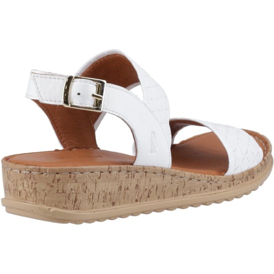 Hush Puppies Ebony Geflochtenes Leder Damen Weiße Sandalen - Image 2