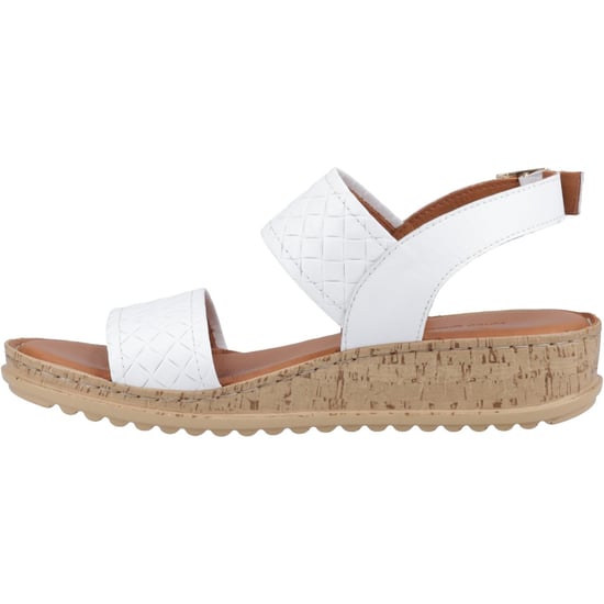 Hush Puppies Ebony Geflochtenes Leder Damen Weiße Sandalen - Image 4