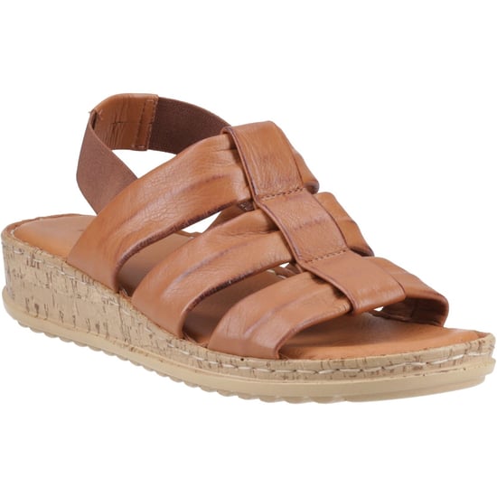 Hush Puppies Eden Weite Leder Damen Sandalen in Tan - Image 1