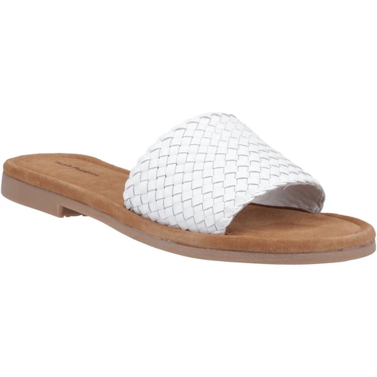 Hush Puppies Hetty Slide Leder Damenweiße Sandalen - Image 1