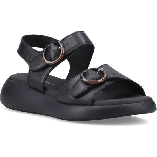 Hush Puppies Alison Leder Damen Sandalen Schwarz - Image 1